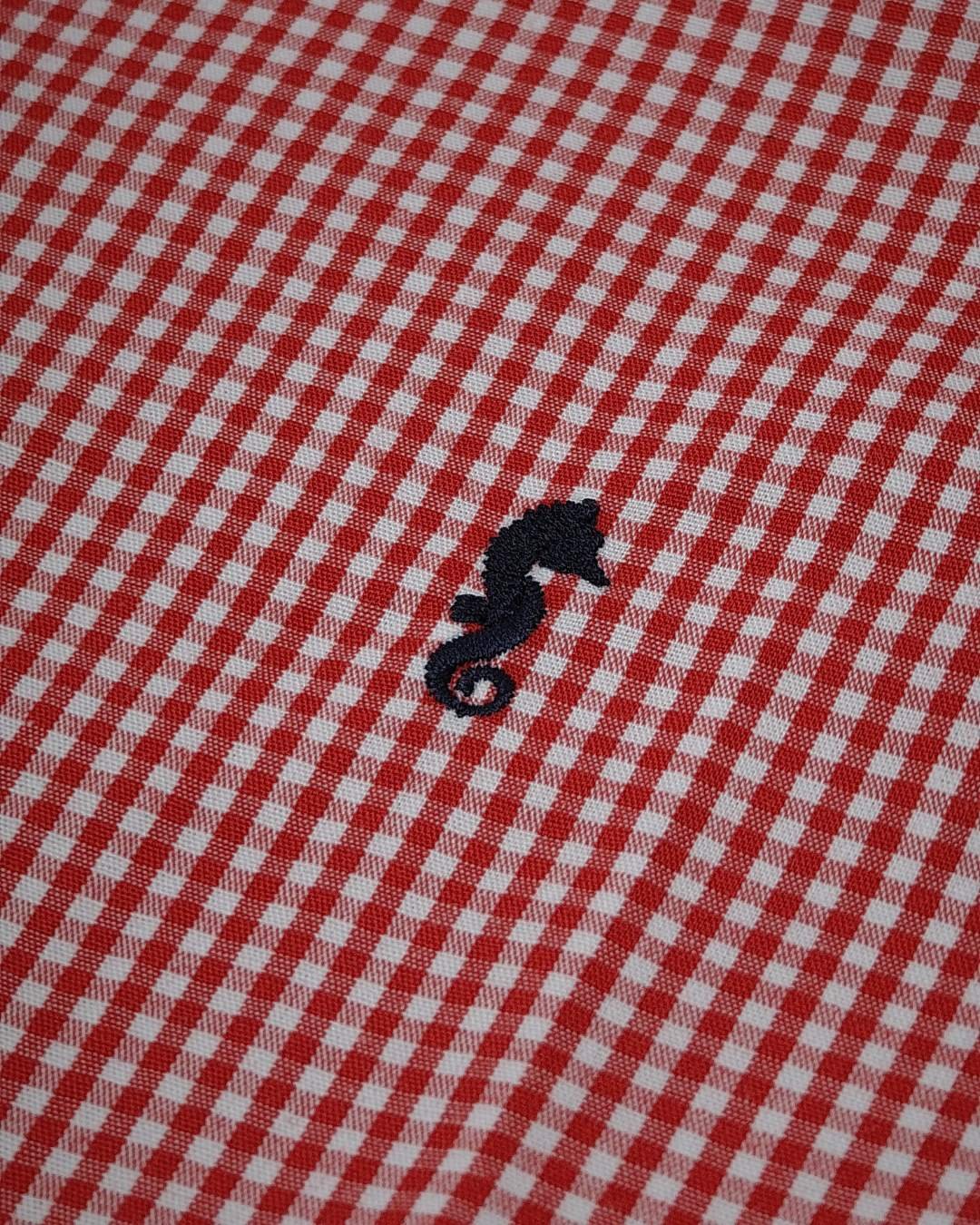 Camisa Manga Larga Cuadros Rojos