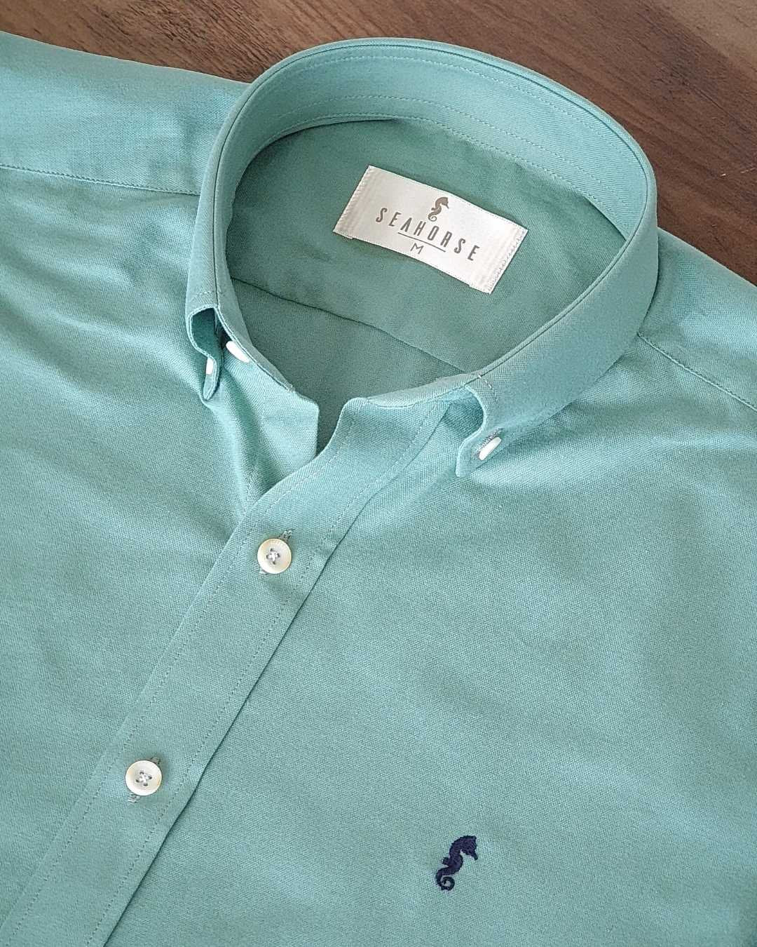 Camisa Manga Larga Oxford Premium Verde Oliva