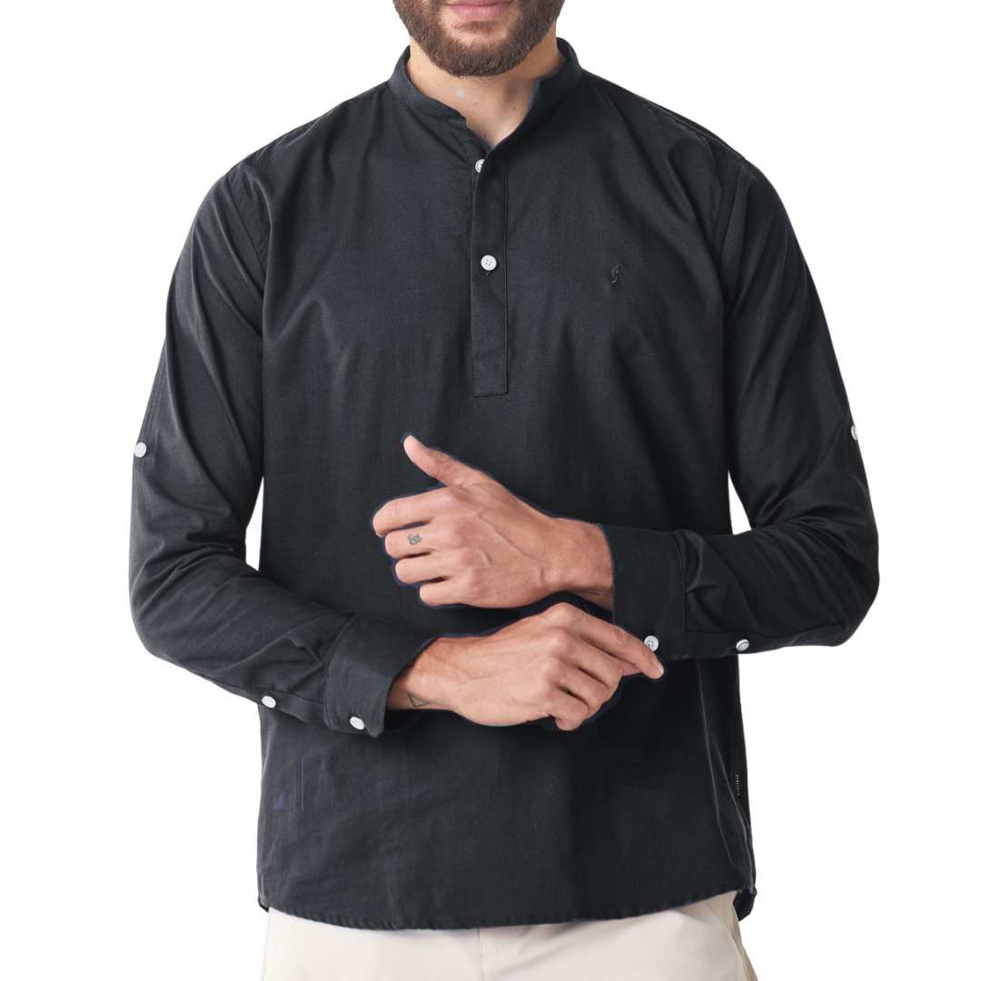 Cuello Mao Manga Larga Camisas De Cuello Manga Corta Camisa Manga