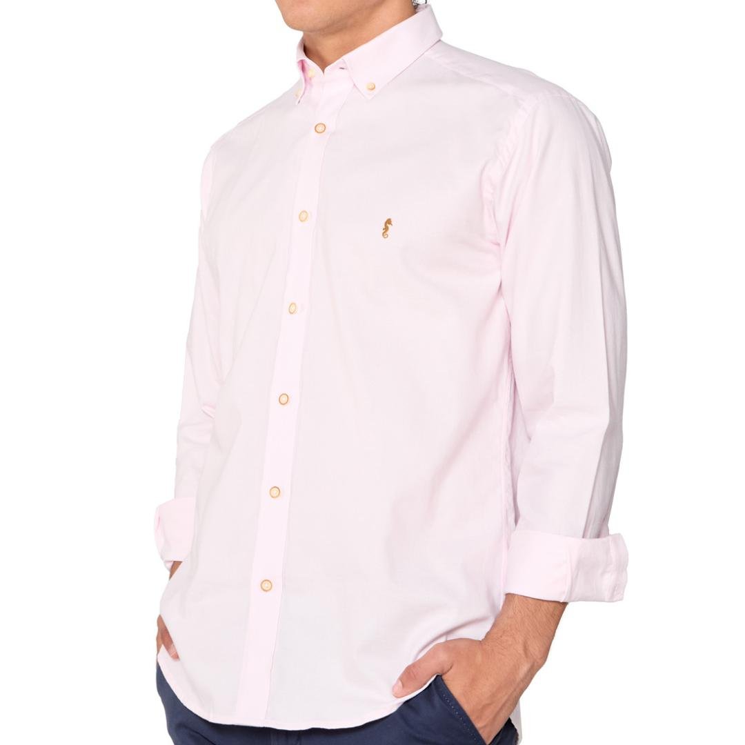 Camisa Manga Larga Oxford Premium Rosada