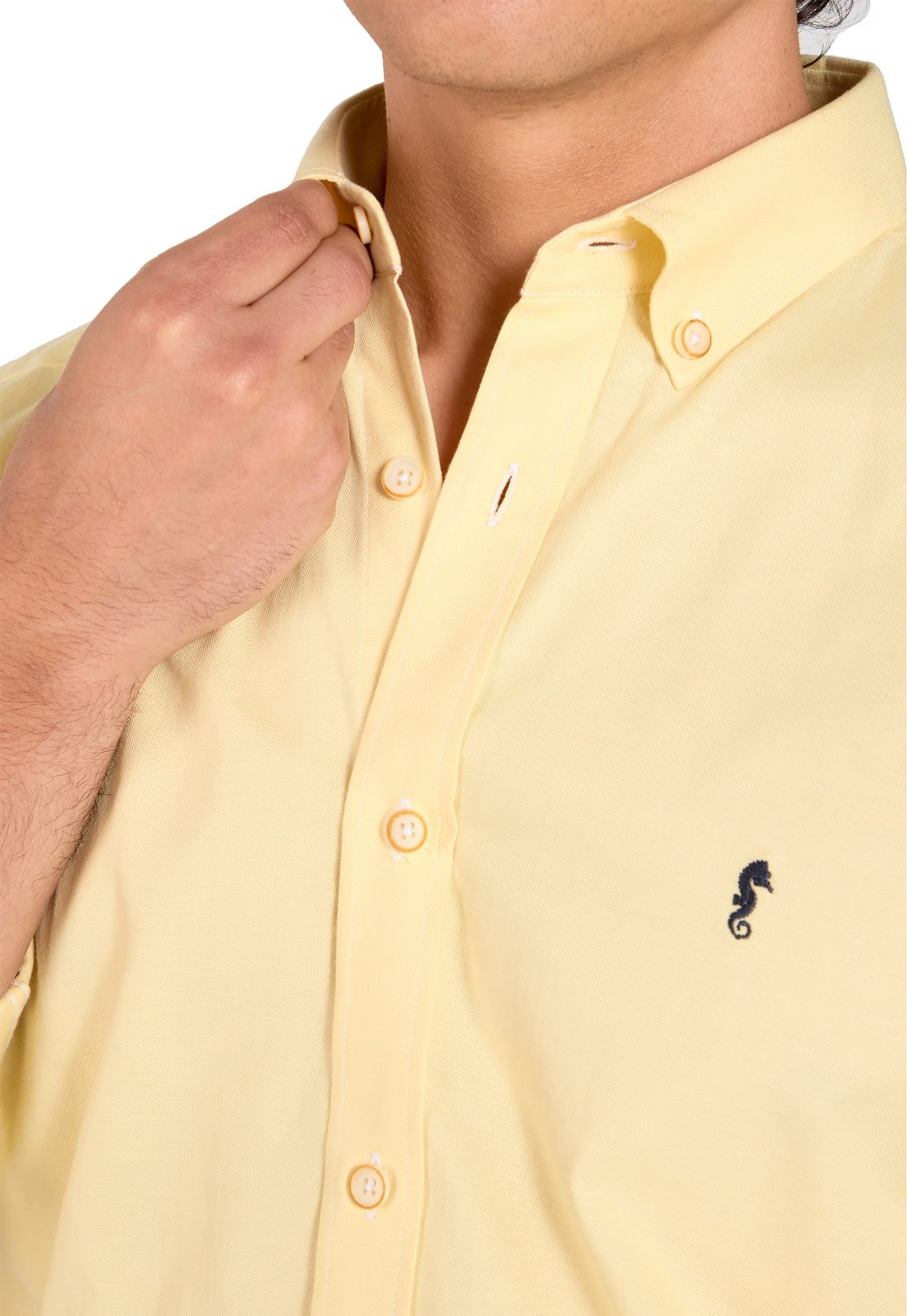 Camisa Manga Larga Oxford Premium Amarilla