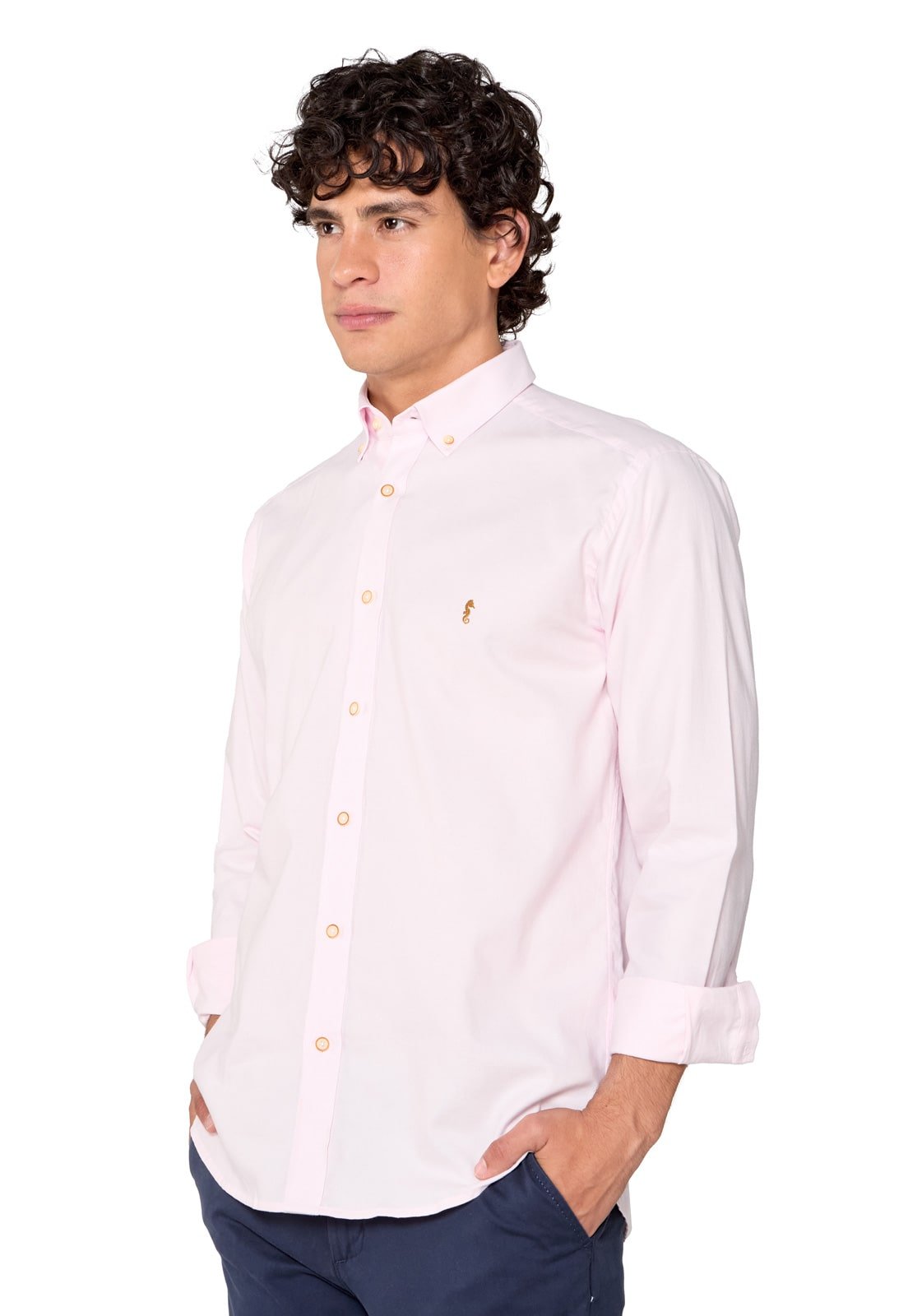 Camisa Manga Larga Oxford Premium Rosada