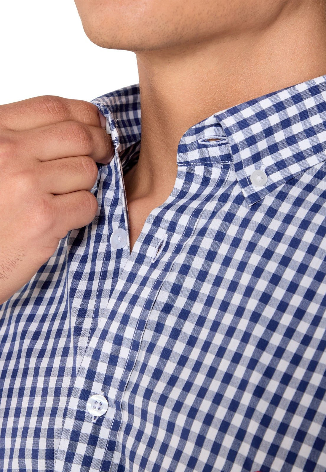 Camisa Manga Larga Maxi Cuadros Azul Oscuro