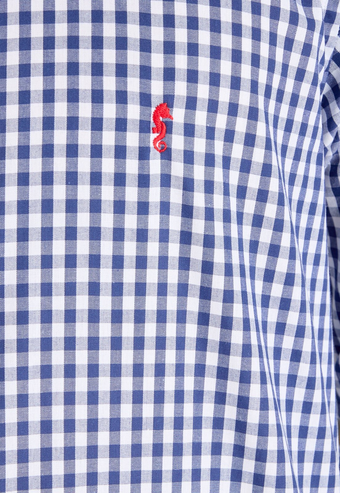 Camisa Manga Larga Maxi Cuadros Azul Oscuro