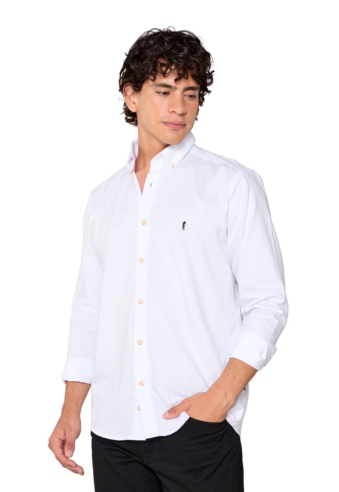 Camisa Manga Larga Oxford Premium Blanca
