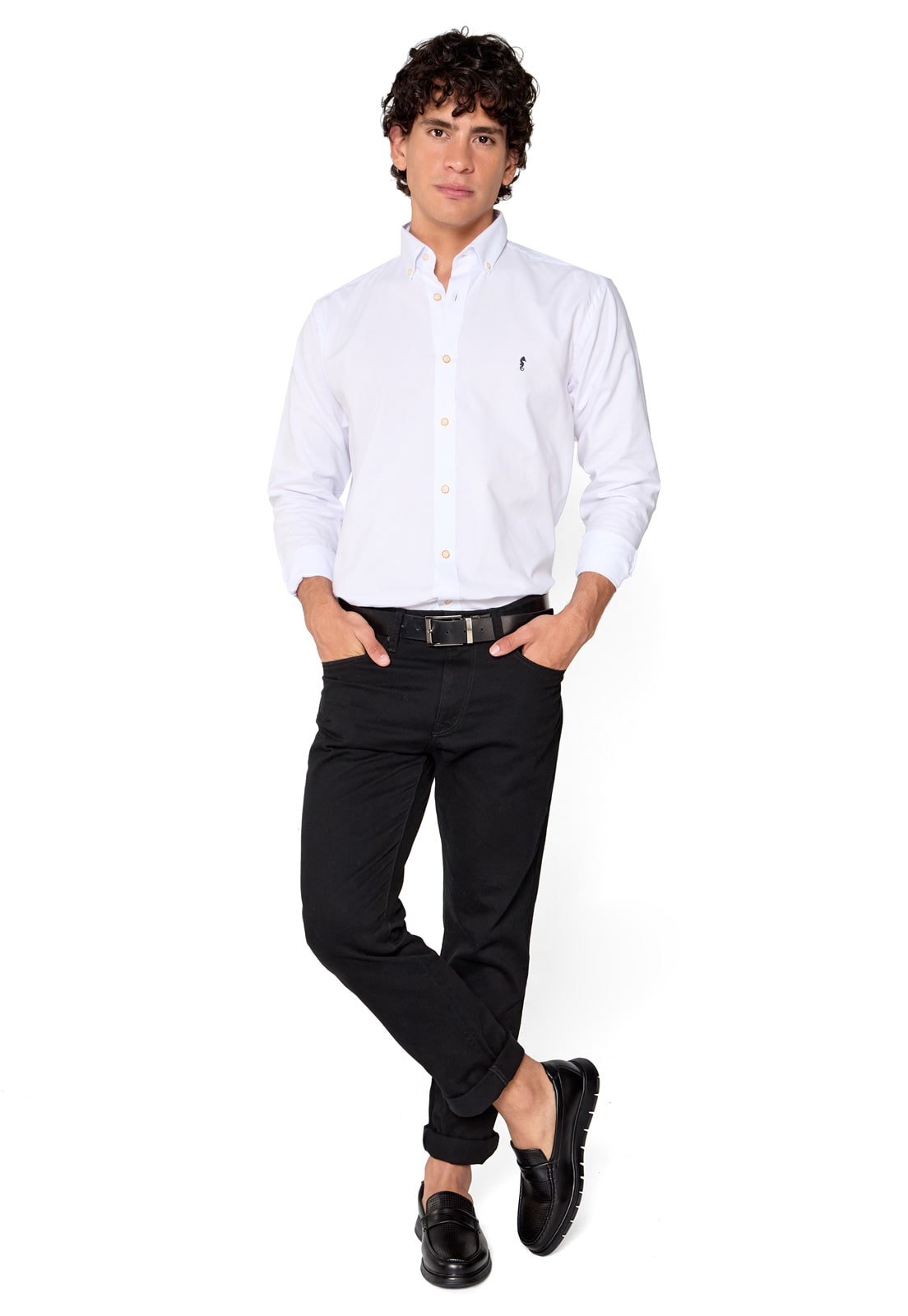 Camisa Manga Larga Oxford Premium Blanca