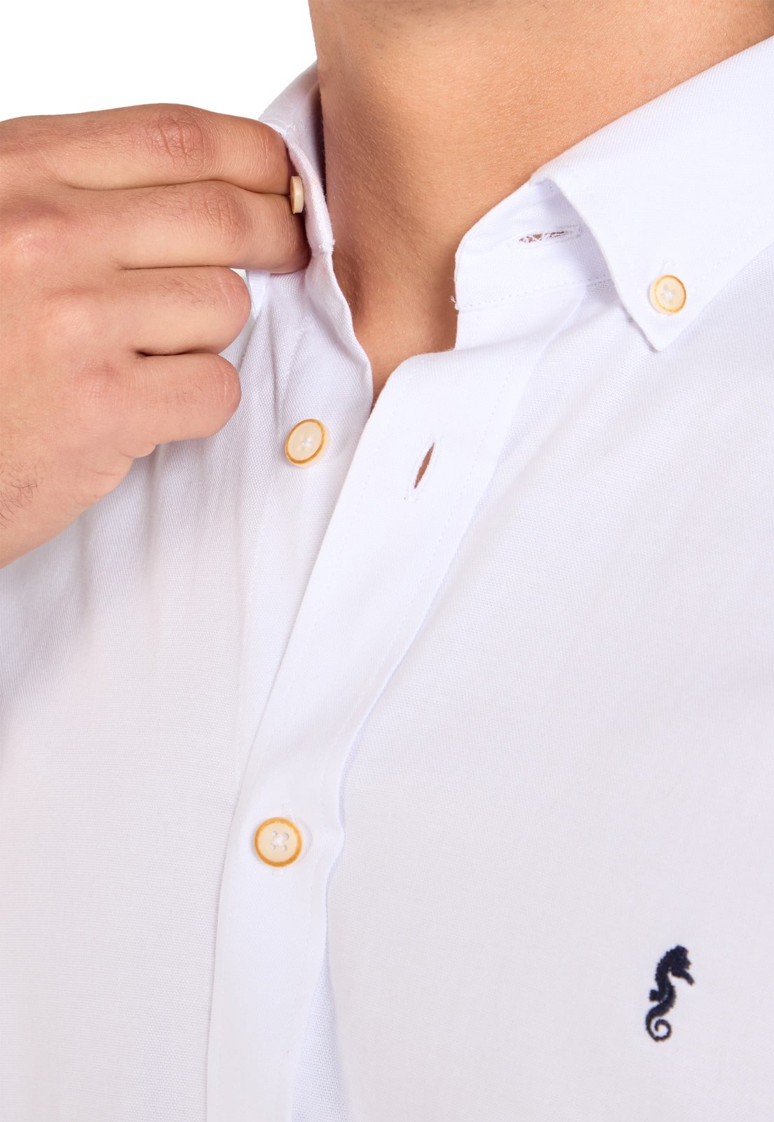 Camisa Manga Larga Oxford Premium Blanca