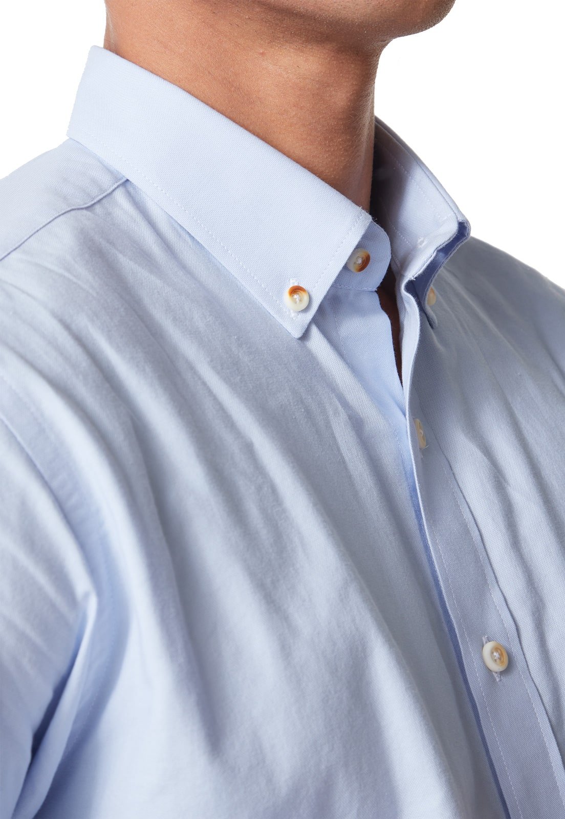 Camisa Manga Larga Oxford Premium Azul Claro