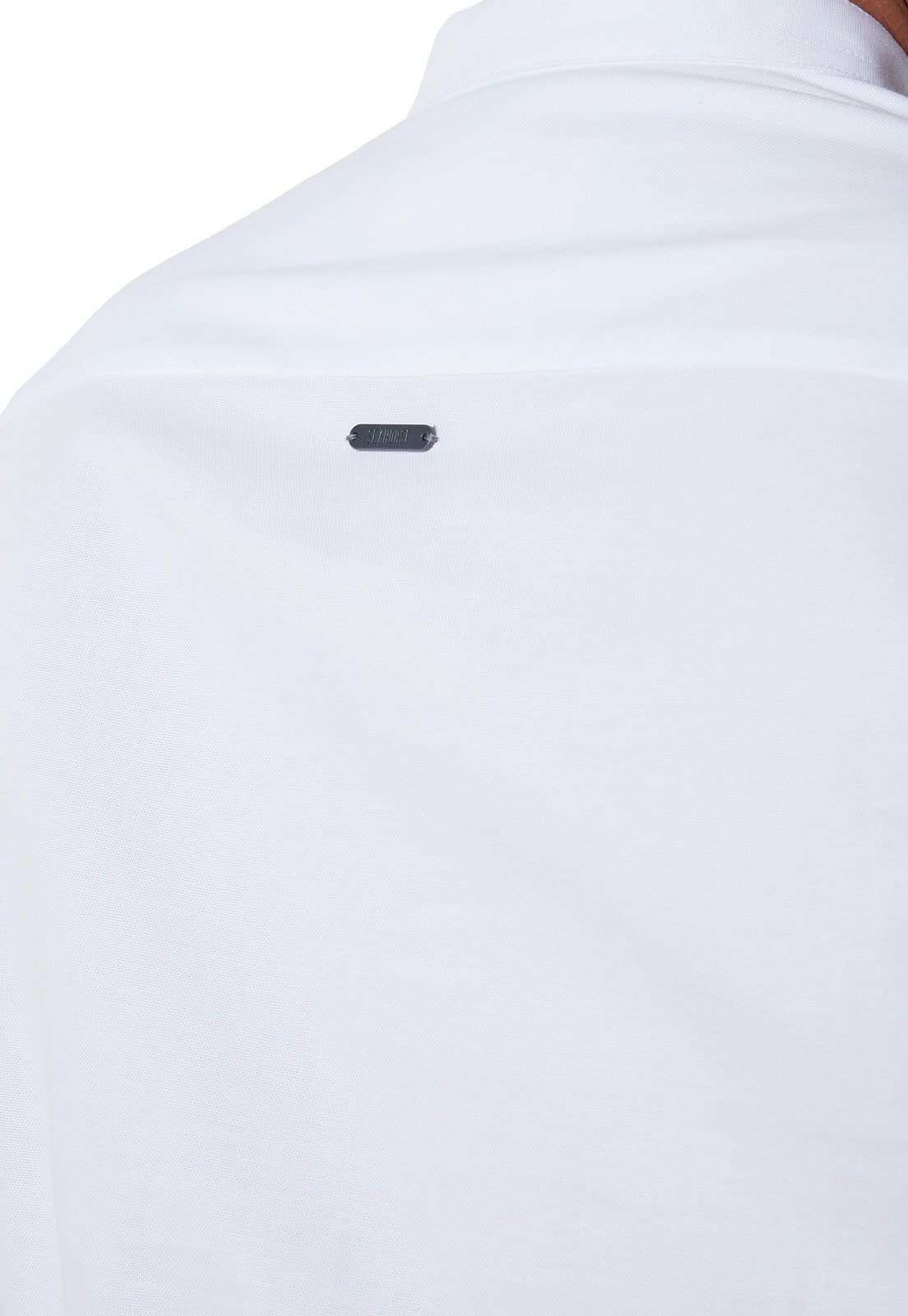 Camisa Manga Larga Cuello Mao Blanca