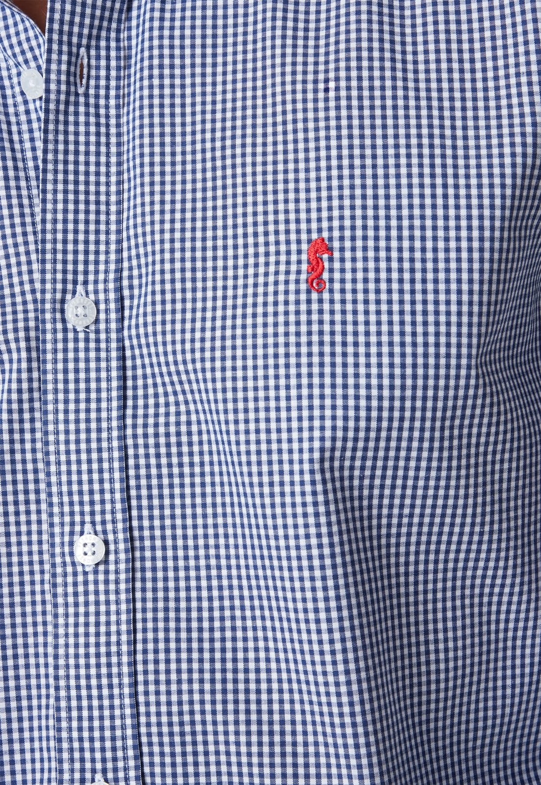 Camisa Manga Larga Cuadros Azul Oscuro