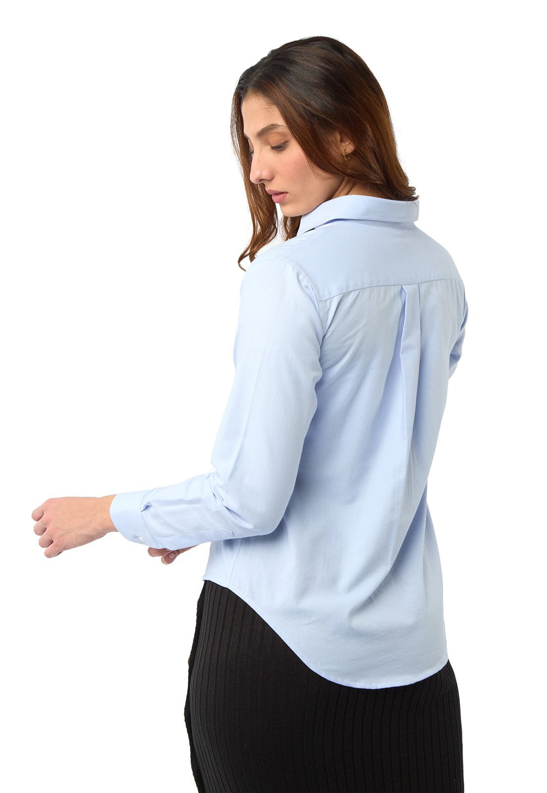 Camisa Mujer Manga Larga Oxford Premium Azul Claro