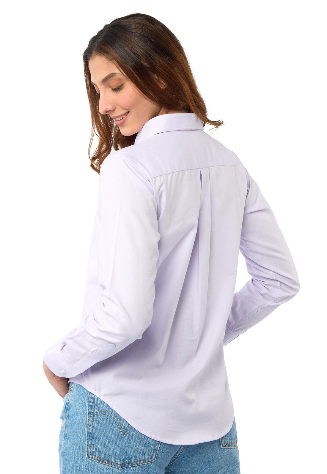 Camisa Mujer Manga Larga Oxford Premium Lila