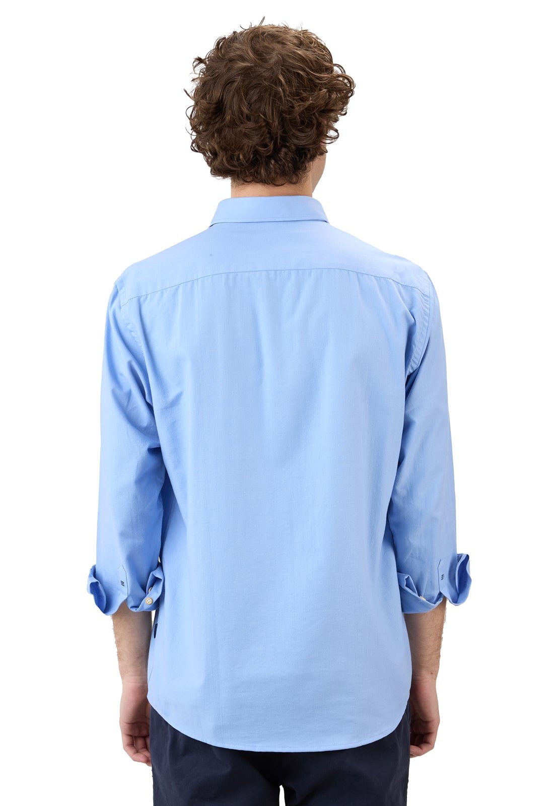 Camisa Manga Larga Oxford Premium Azul Celeste