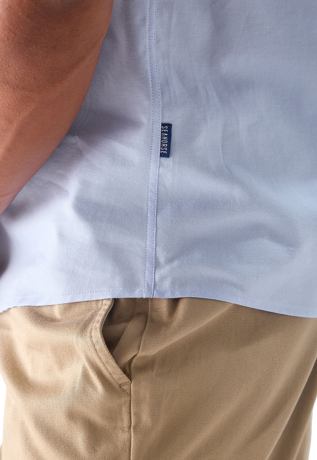 Camisa Manga Corta Oxford Premium Azul Claro