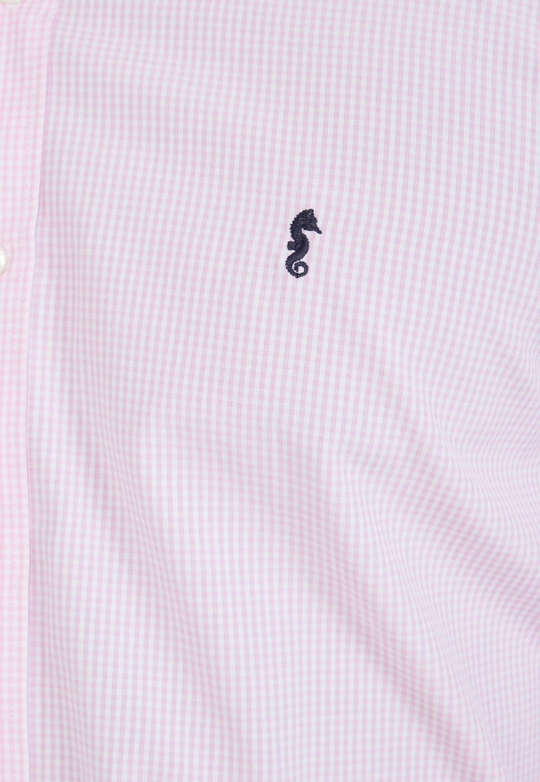 Camisa Manga Larga Cuadros Rosada