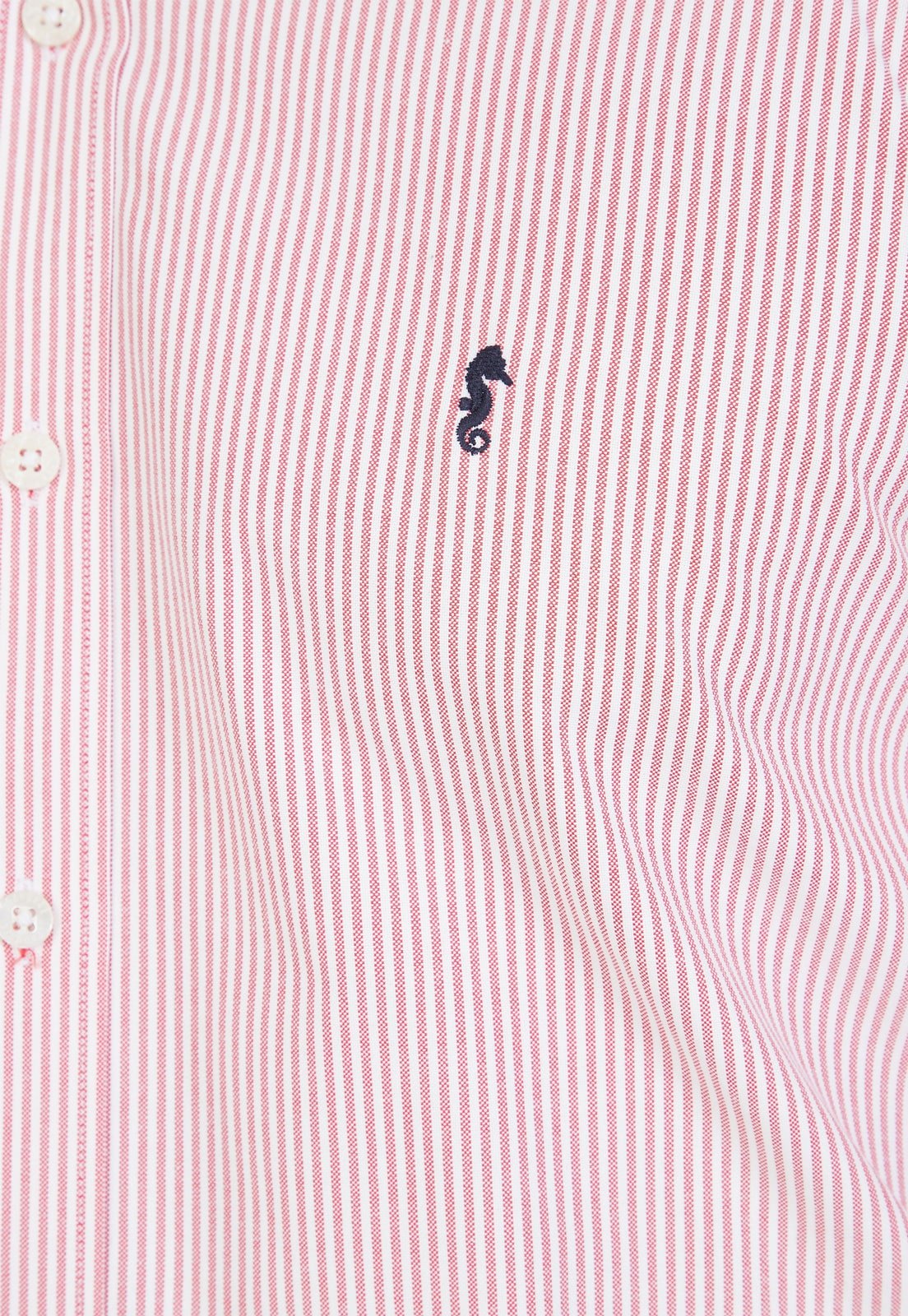 Camisa Manga Larga Oxford Rayas Rojas
