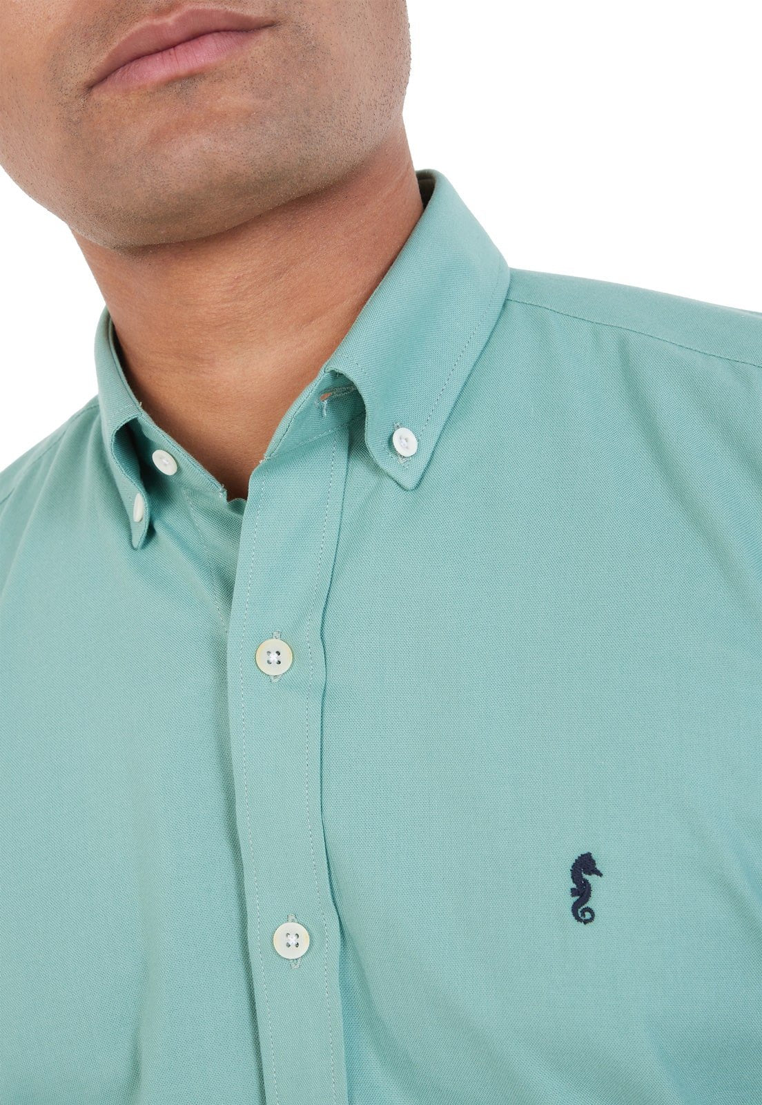 Camisa Manga Larga Oxford Premium Verde Oliva