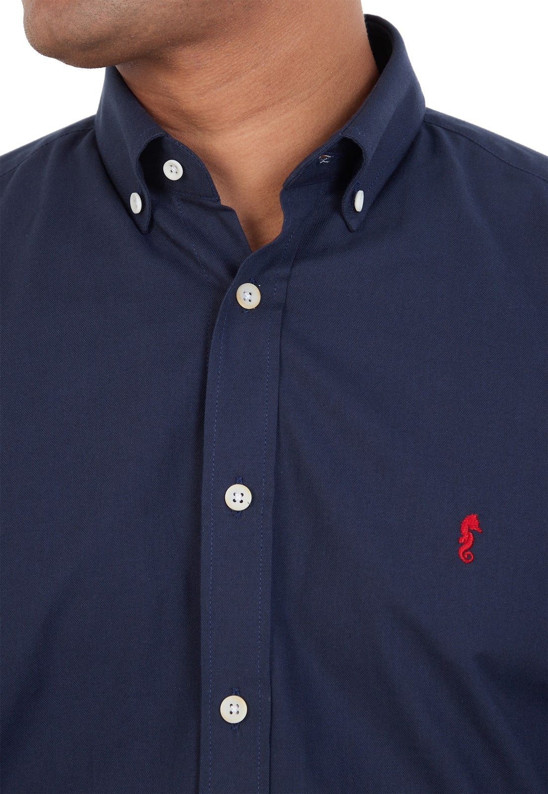 Camisa Manga Larga Oxford Premium Azul Oscuro
