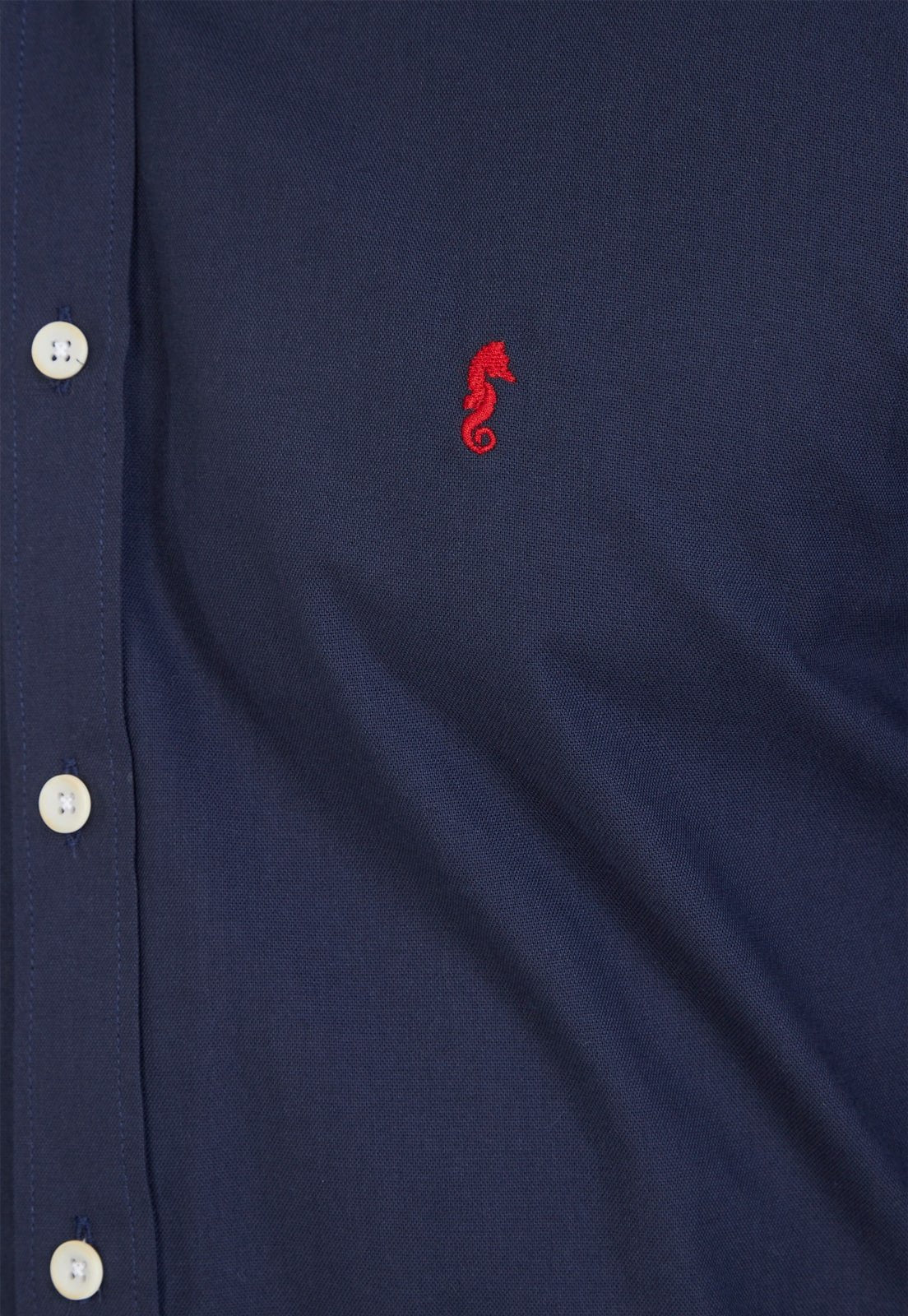 Camisa Manga Larga Oxford Premium Azul Oscuro