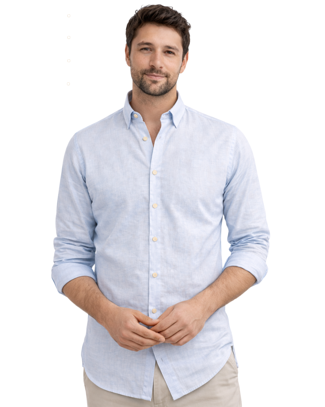Camisa Milan Manga Larga Azul Claro
