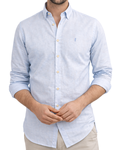 Camisa Milan Manga Larga Azul Claro