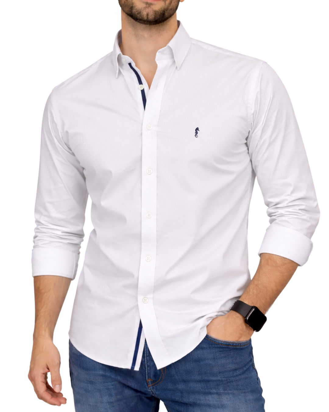 Camisa Berlin Manga Larga Blanca