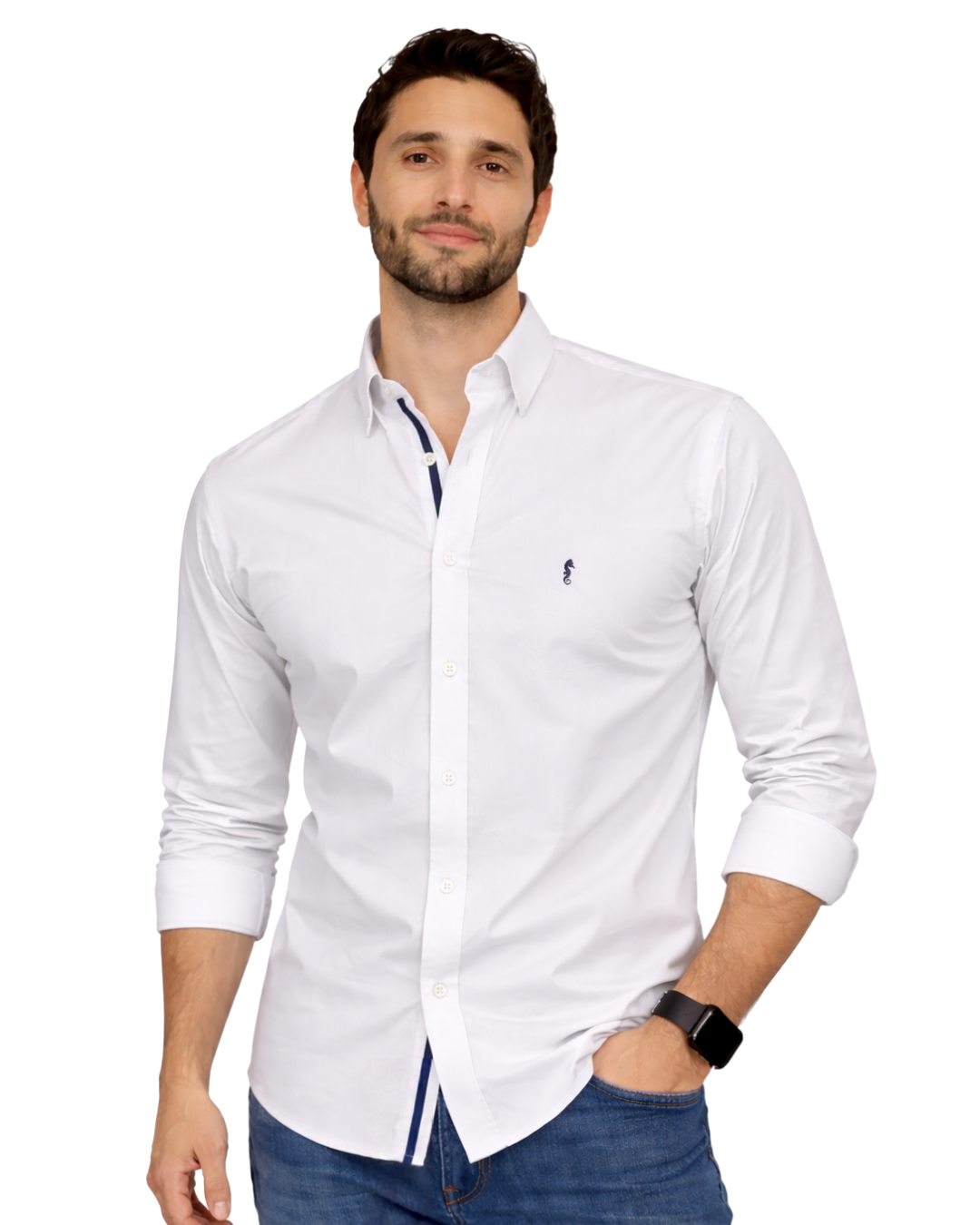 Camisa Berlin Manga Larga Blanca