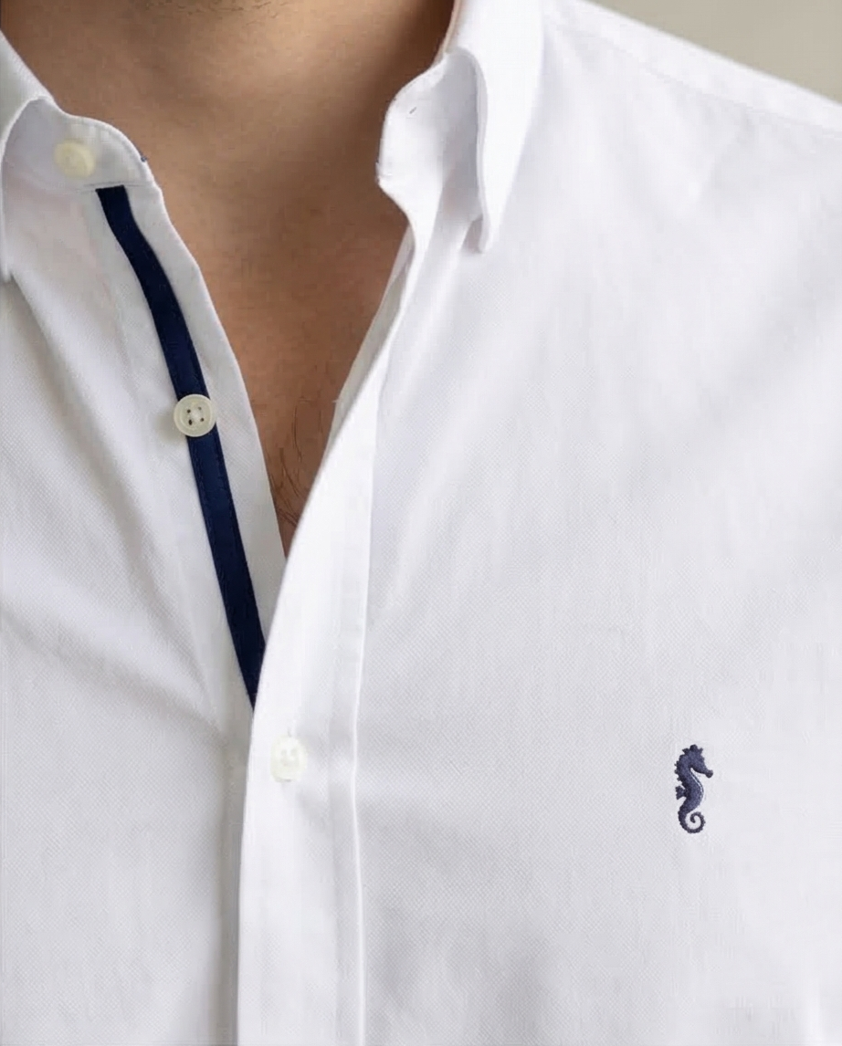 Camisa Berlin Manga Larga Blanca