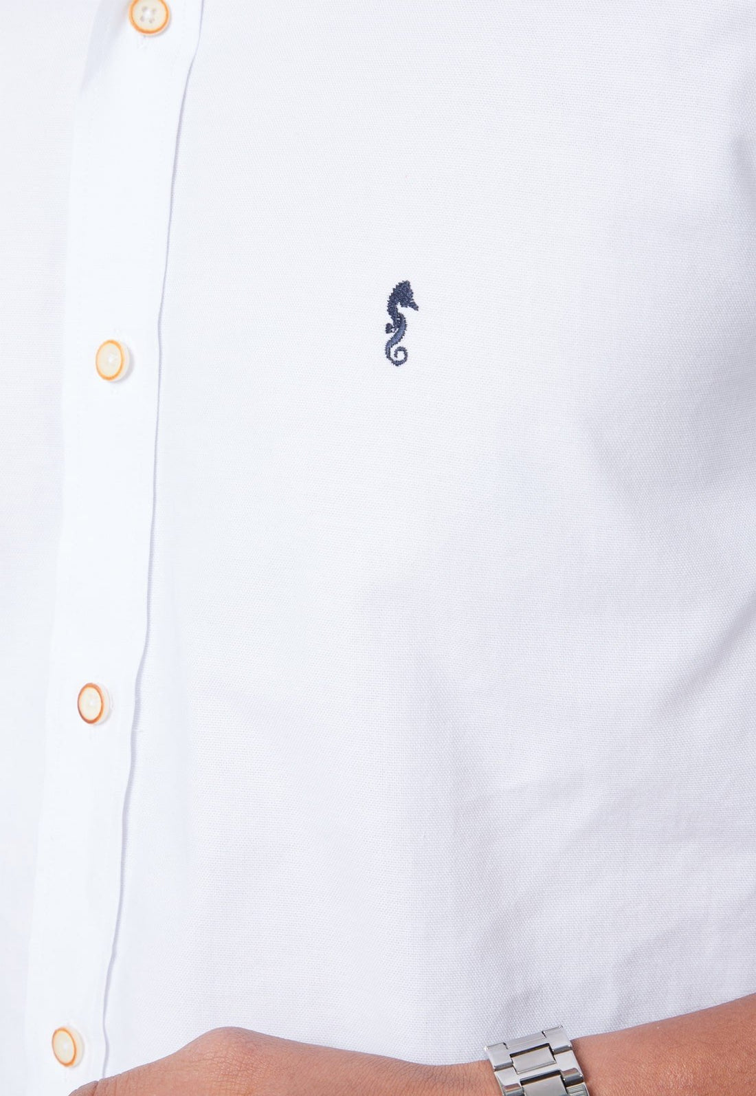 Camisa Manga Larga Cuello Mao Blanca